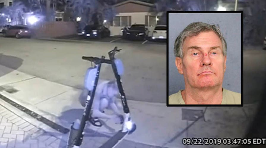 Raw video: Florida man caught cutting brake lines of electric scooters in Fort Lauderdale