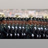 Members of China's People's Liberation Army Rocket Force march in formation during a parade to commemorate the 70th anniversary of the founding of Communist China in Beijing, Oct. 1, 2019.