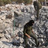 This home near the village of Barisha was reduced to rubble. (AP Photo/Ghaith Alsayed)