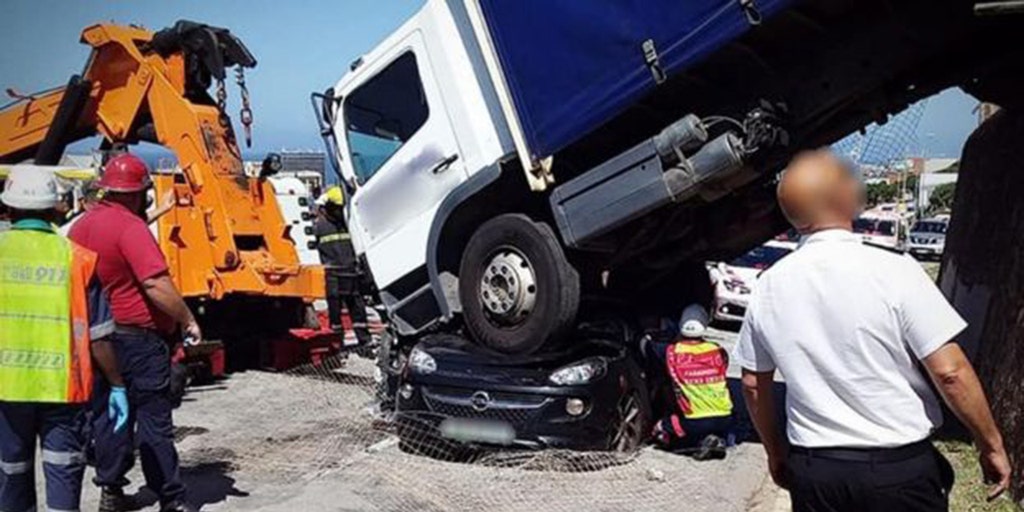 South African Woman Survives After Truck Rolls Down Hill And