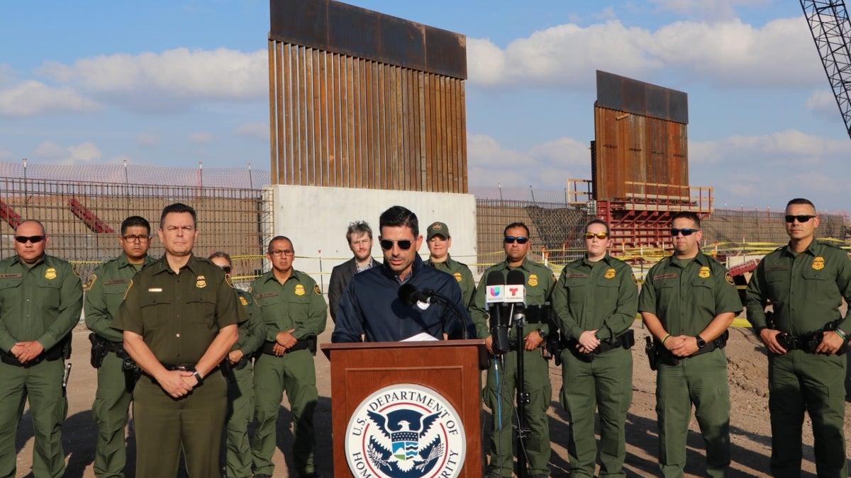 The new acting homeland security secretary toured border wall in Texas this week. (Adam Shaw/Fox News)