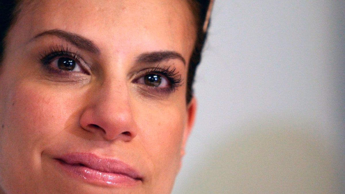 In this Oct. 12, 2011, photo, Karime Macias attends an event at the General Hospital in Veracruz, Mexico. (AP Photo/Felix Marquez)