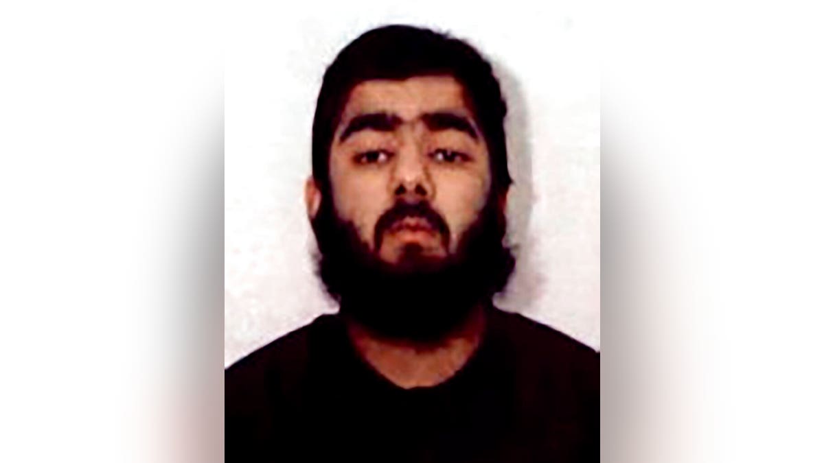 This undated photo provided by West Midlands Police shows Usman Khan. UK counterterrorism police are searching for clues into an attack that left two people dead and three injured near London Bridge. Police said Saturday, Nov. 30, 2019, Khan, who was imprisoned six years for terrorism offenses before his release last year stabbed several people in London on Friday, Nov. 29, before being tackled by members of the public and shot dead by officers.