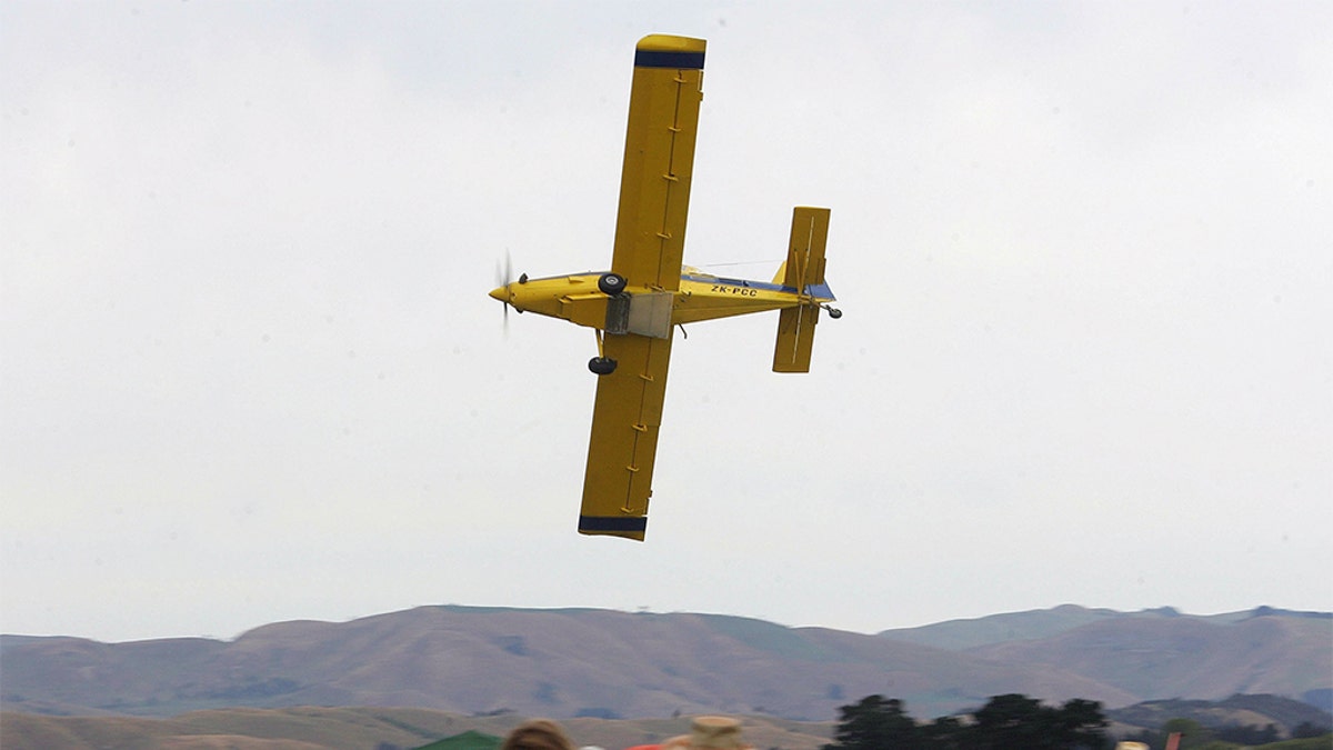 An Air Tractor AT 602 (like this one) crashed on Sept. 7 in Turkey, a small city just 90 miles west of the Oklahoma border, after slowing down too much in order to dump out “350 gallows of pink water” as a part of a gender reveal, the National Transportation Safety Board said.