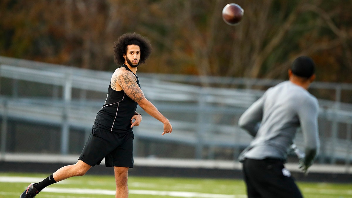 Free-agent quarterback Colin Kaepernick left his workout still unsigned. (AP Photo/Todd Kirkland)