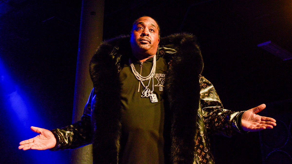 Eric B of Eric B and Rakim performs on stage at Roseland as part of the Soul'd Out Music Festival in Portland, Oregon on April 17, 2019.