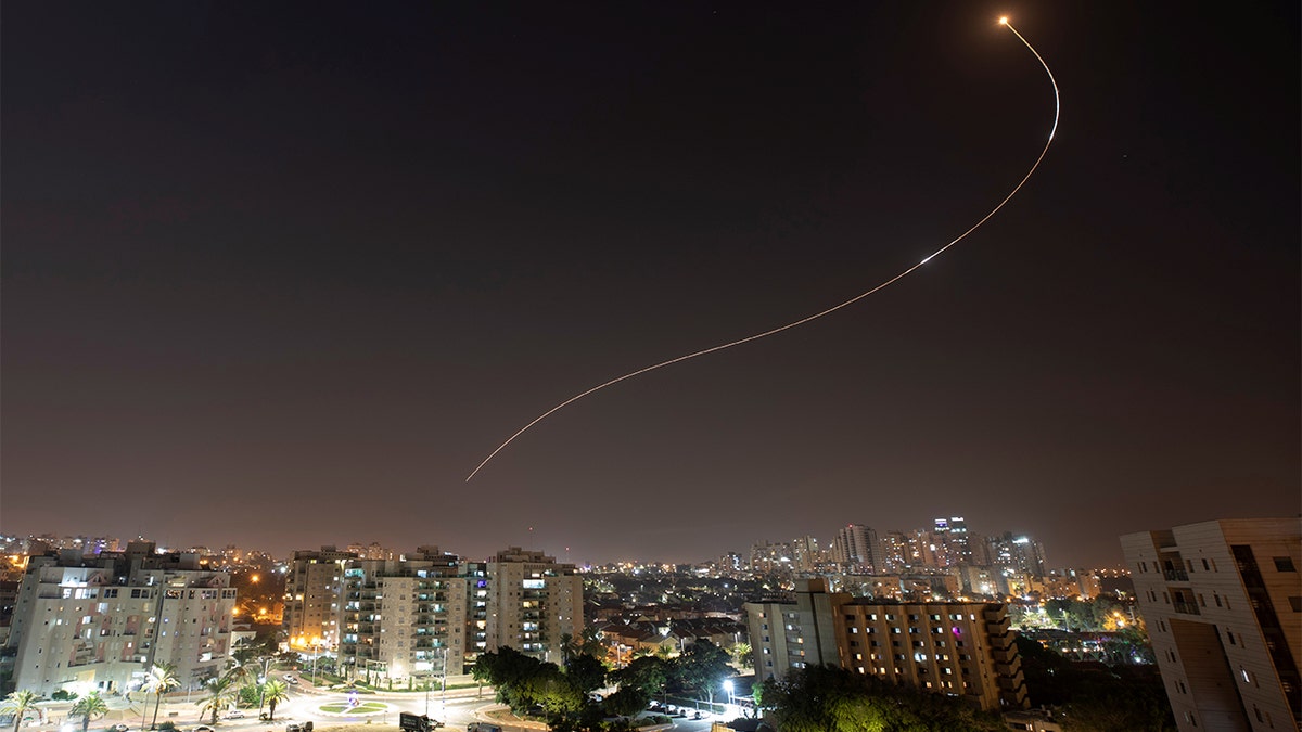 An Iron Dome anti-missile system fires interception missiles as rockets are launched from Gaza toward Israel, as seen from the city of Ashkelon, Israel, Nov. 13, 2019. (REUTERS/ Amir Cohen)