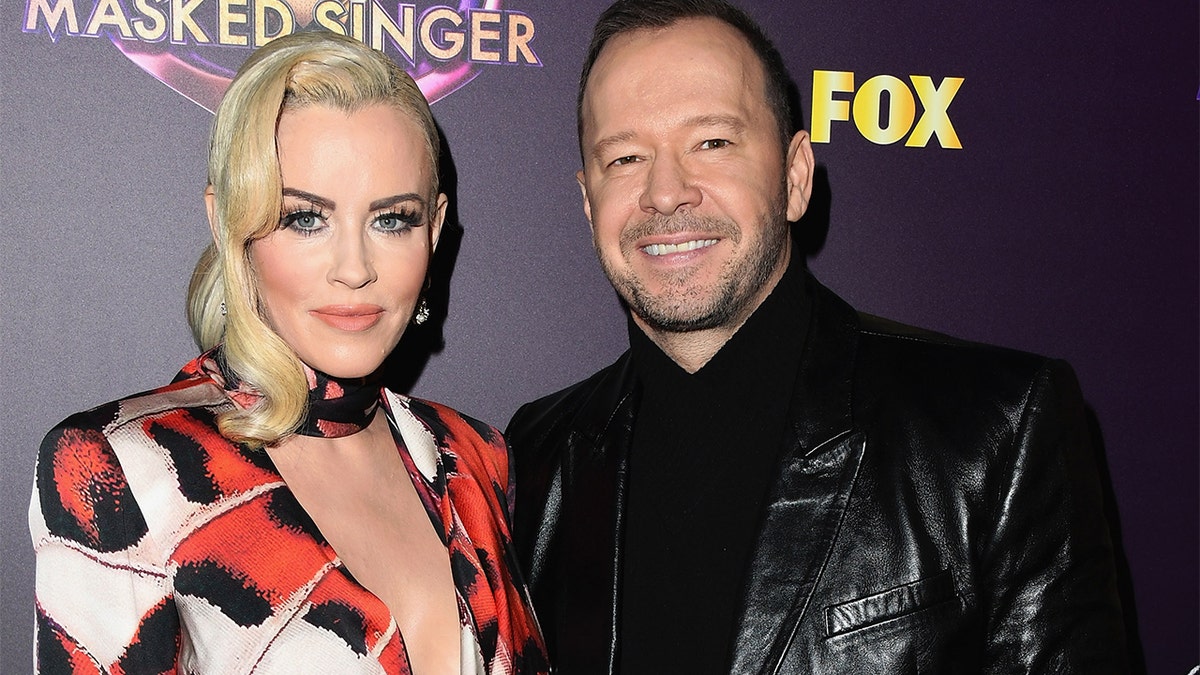 Jenny McCarthy and Donnie Wahlberg at a "Masked Singer" event