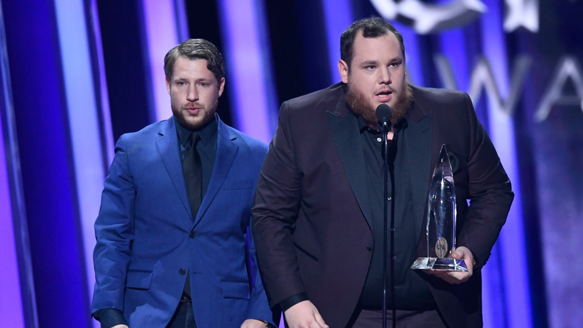 Luke Combs accepts his award for Male Vocalist of the Year. (Image Group LA/ABC via Getty Images)ROBERT WILLIFORD, LUKE COMBS