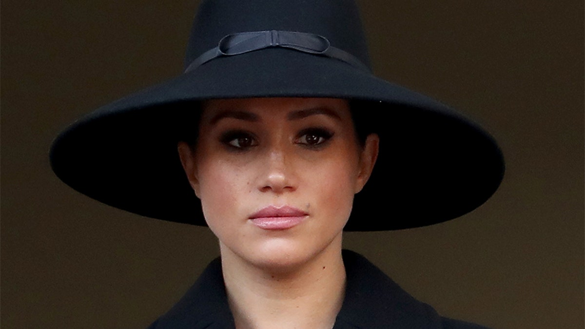 Meghan, Duchess of Sussex attends the annual Remembrance Sunday memorial at The Cenotaph on November 10, 2019.