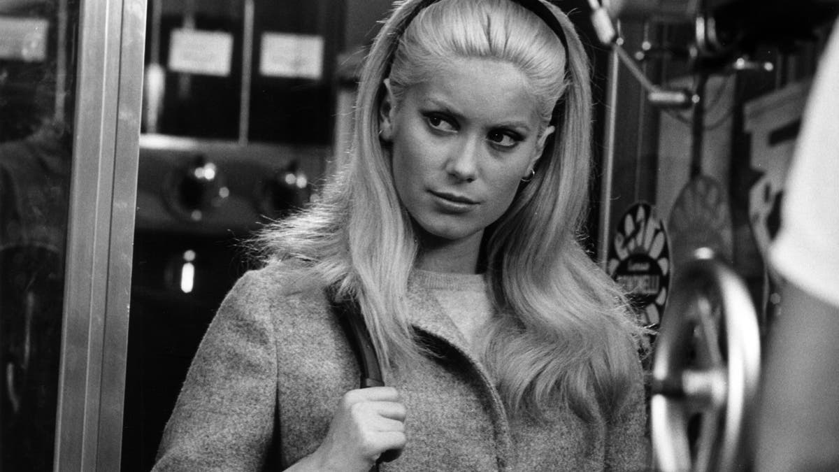 The French actress Catherine Deneuve on the set of the film 'La costanza della ragione.' Florence, July 1964
