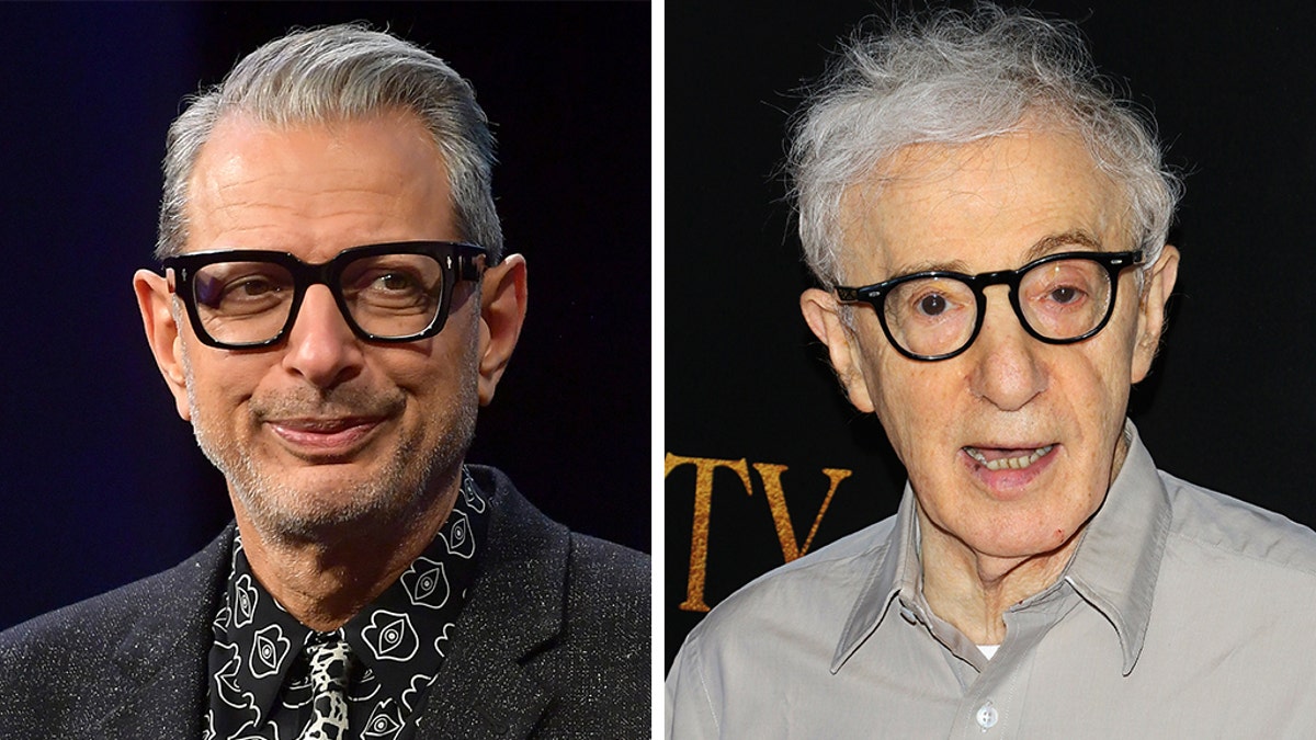 Jeff Goldblum, left, spoke out about allegations against filmmaker Woody Allen.