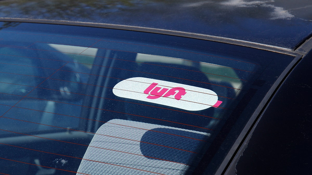 File photo: Car for hire with a Lyft sticker. 