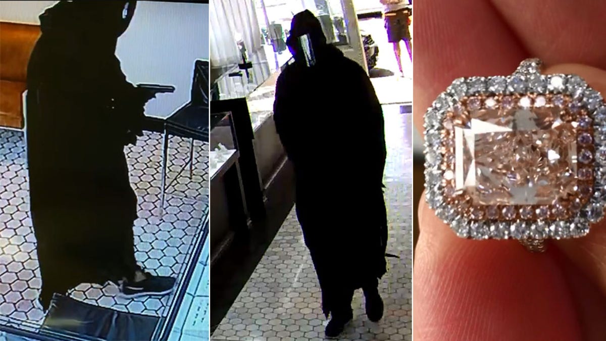 Police in Maui, Hawaii, is seeking to identify the armed thief who held up a jewelry store on Halloween in a mask and robe and made off with three diamonds worth $1 million. 