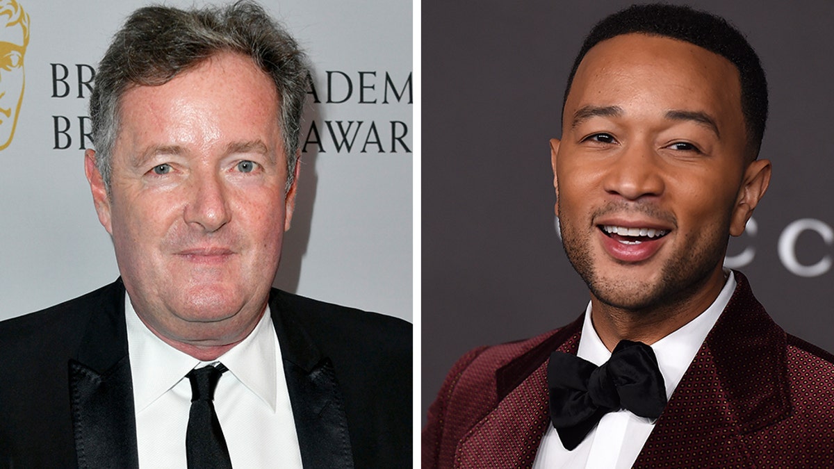 Piers Morgan, left, had some tough words to say to John Legend about the singer's "Baby, It's Cold Outside" remake.