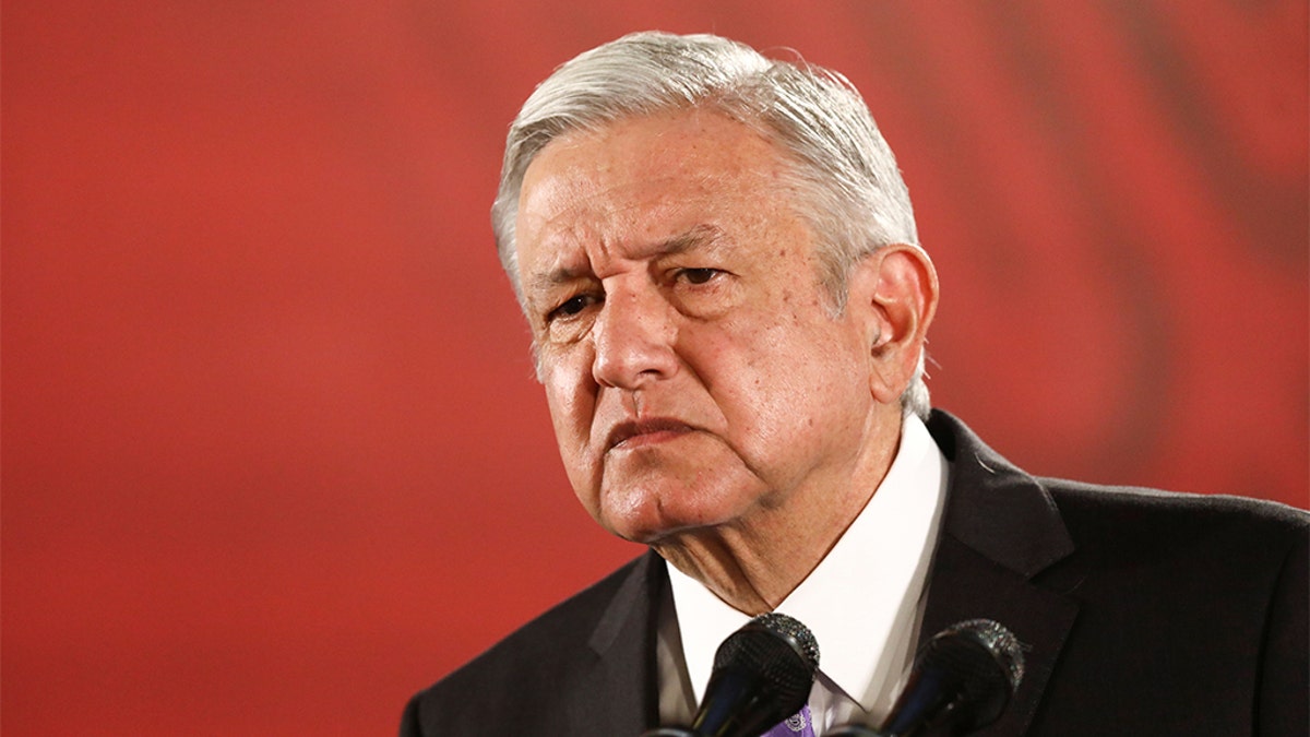 Mexico's President Andres Manuel Lopez Obrador looks on during a news conference at the National Palace in Mexico City, Mexico, Nov. 13, 2019. (Reuters)