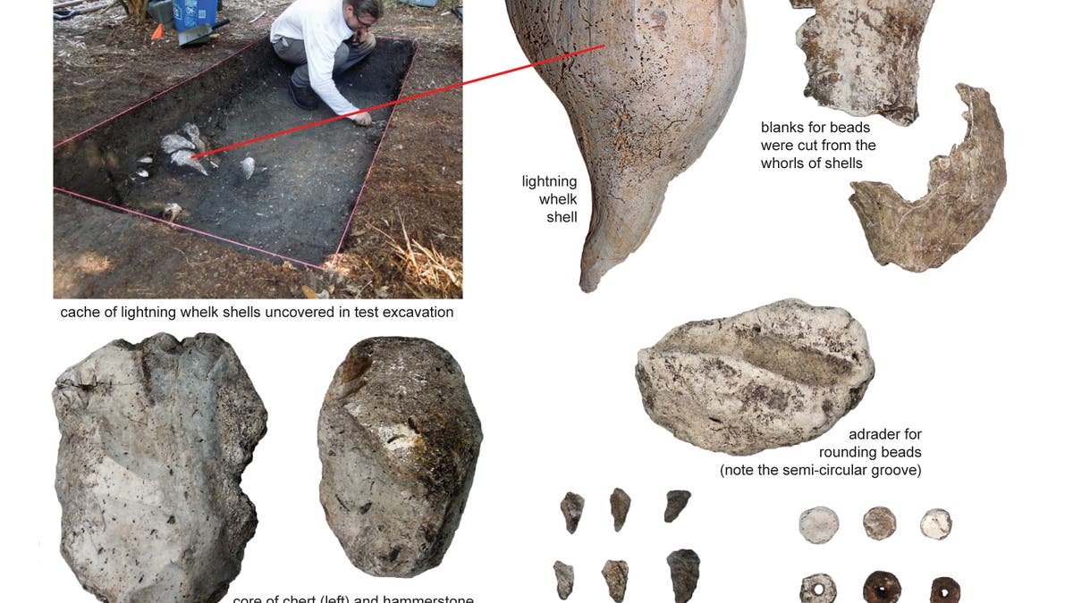 Artifacts recovered from Raleigh Island.
