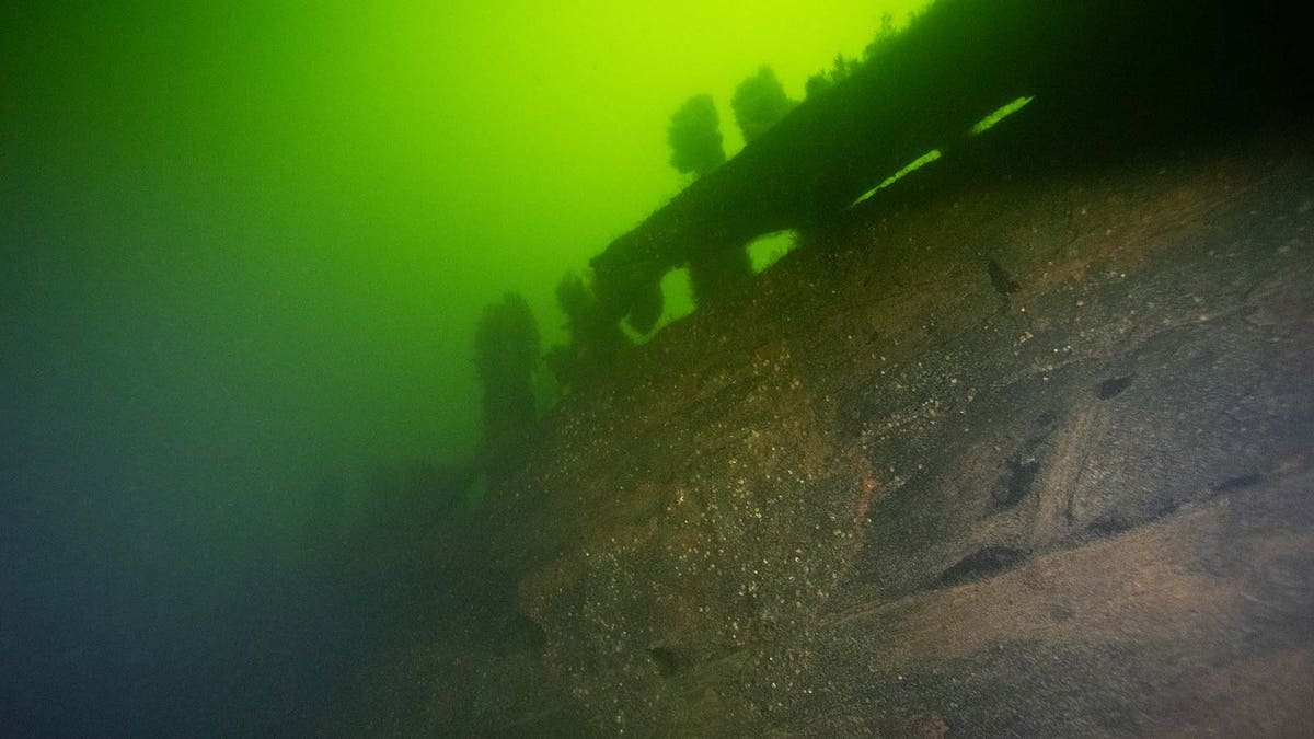 One of the wrecks discovered off the island of Vaxholm.
