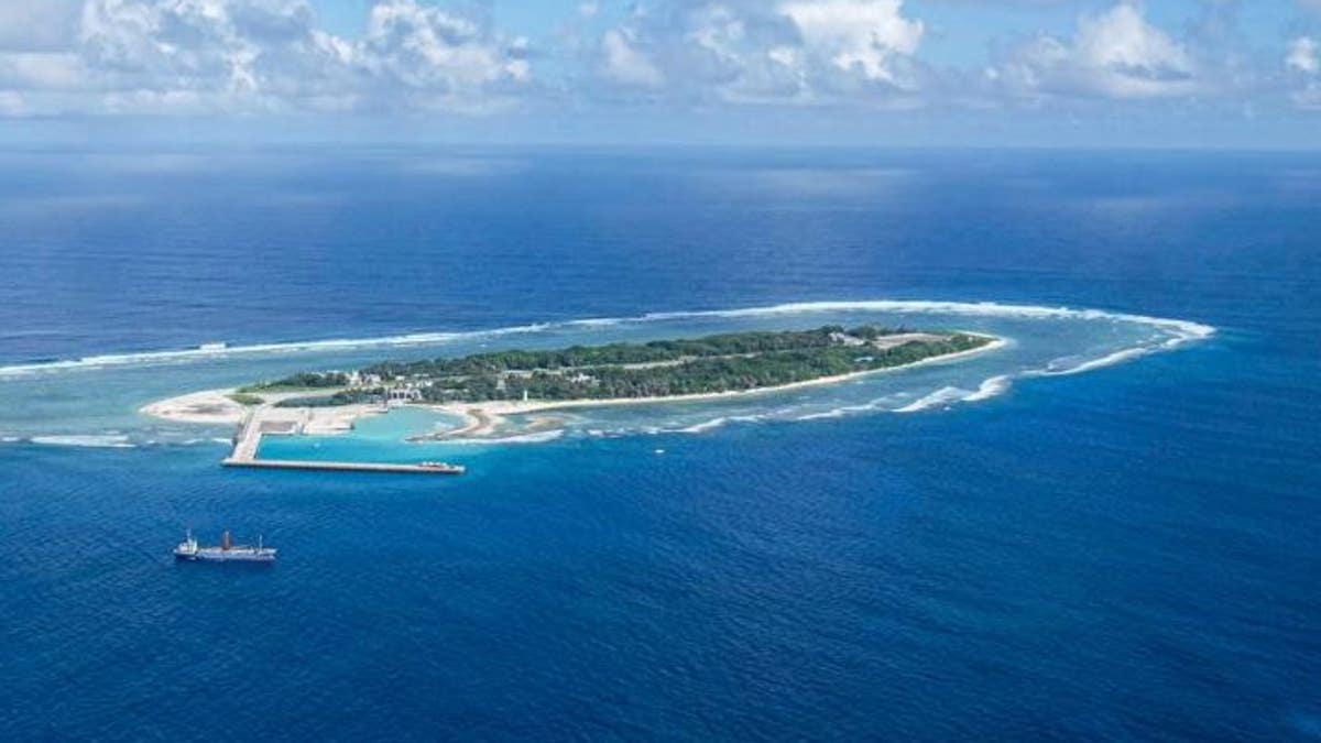 One of the multiple artificial islands in the South China Sea. 