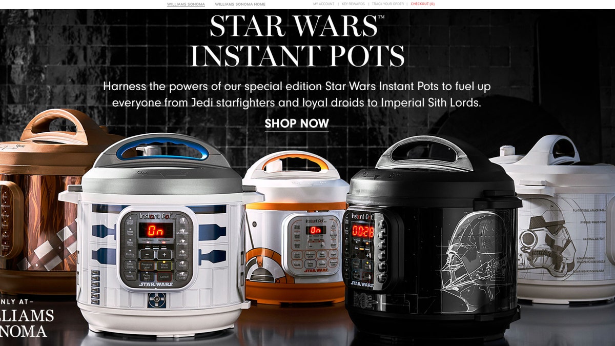 Williams Sonoma's "Star Wars" Instant Pots are currently available for preorder, and are expected to be available in stores starting Dec. 13.