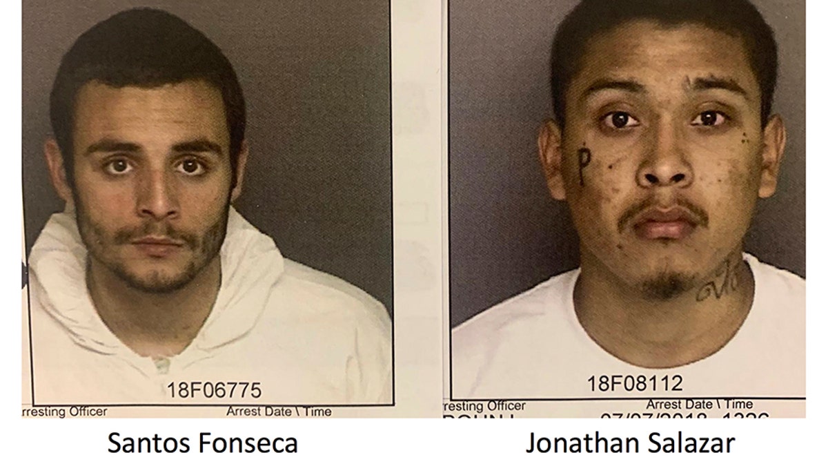 This combination image of undated photos released by the Monterey County Sheriff's Office shows Santos Fonseca, left, and Jonathan Salazar. (AP/Monterey County Sheriff's Office)