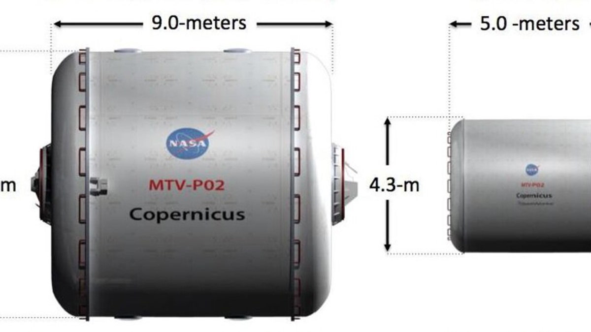 A reference habitation module for a crewed Mars mission compared to its hibernation-based equivalent. (Credit: ESA)