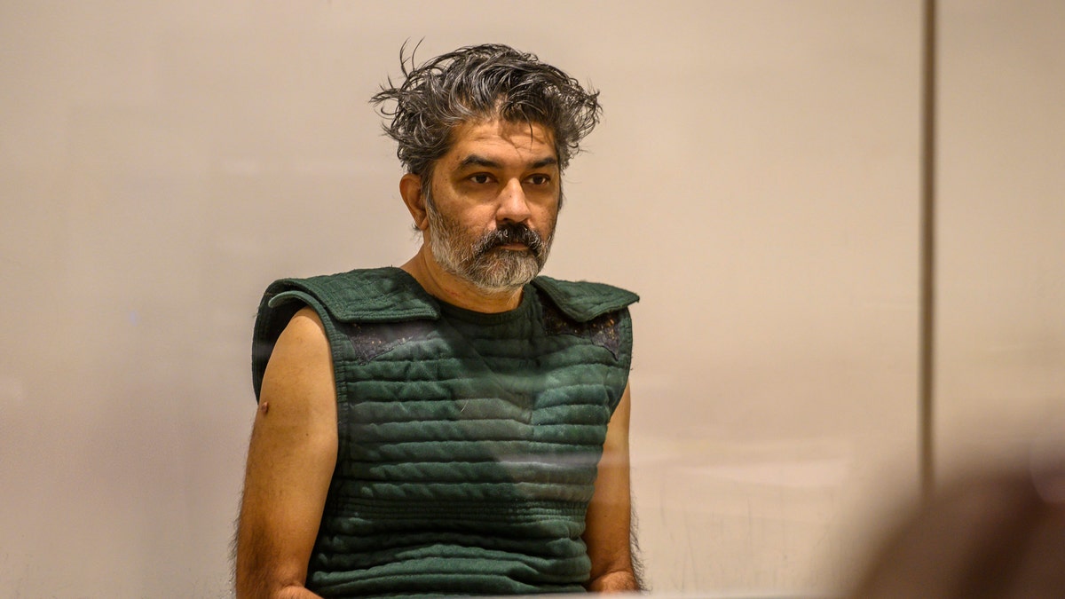 Shankar Hangud, wearing a personal safety vest, appears in the Placer County Superior Court in Roseville, Calif., last month. (Renee C. Byer/The Sacramento Bee via AP, Pool, File)