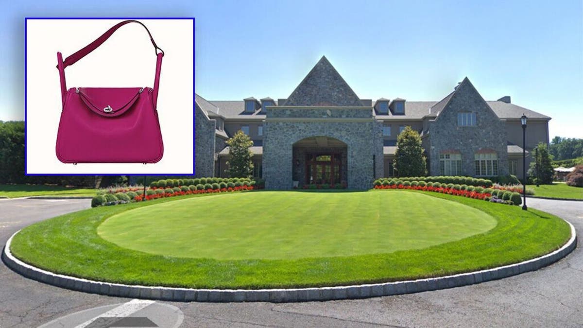 Pink Hermès bags, like the one pictured here, can cost thousands of dollars. Maryana Beyder valued her bag she brought to the Alpine Country Club, also pictured here, at around $30,000.