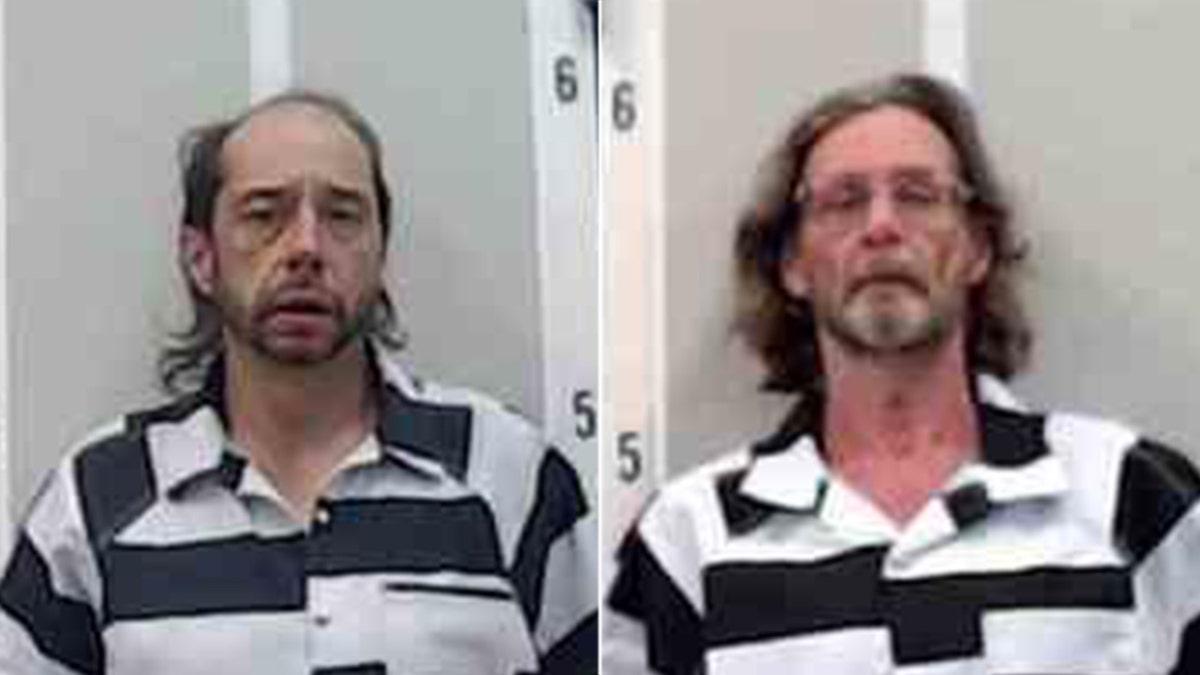 Mugshots for Jonathan Thomas Howell, 42, and Glenn Ray Carter, 58, both of Alabama.