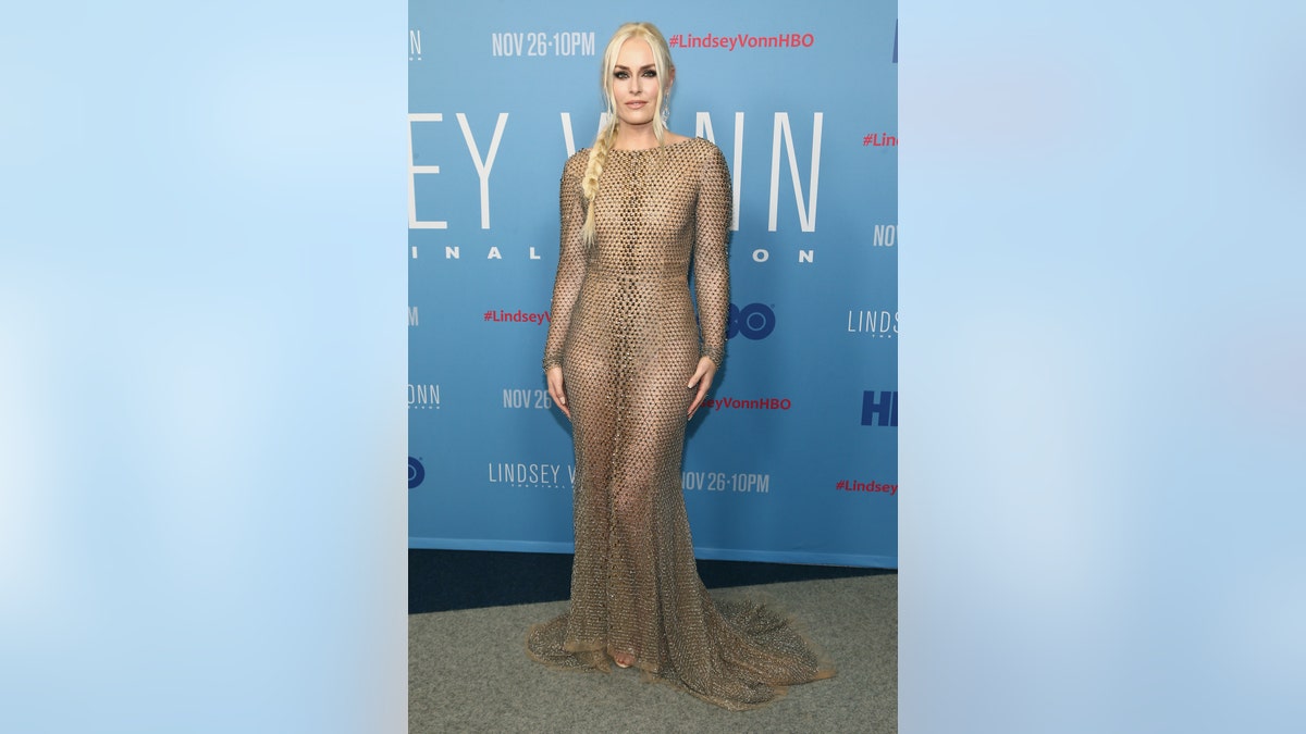 Lindsey Vonn Nude Girl Porn - Lindsey Vonn dazzles in nude dress at premiere of her new film | Fox News