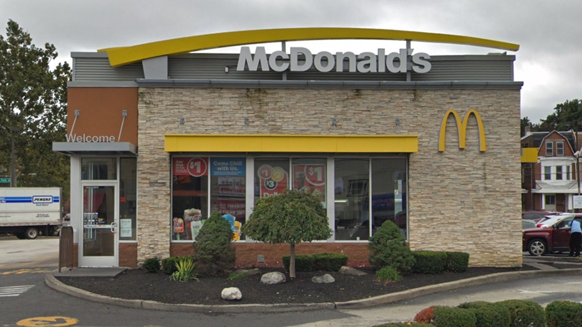 The McDonald's location in Philadelphia where the attack is alleged to have occurred.