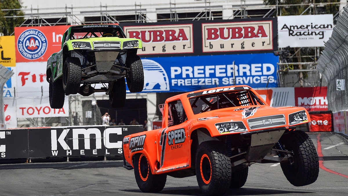 Stadium Super Trucks are part of Long Beach, California's annual street racing events.