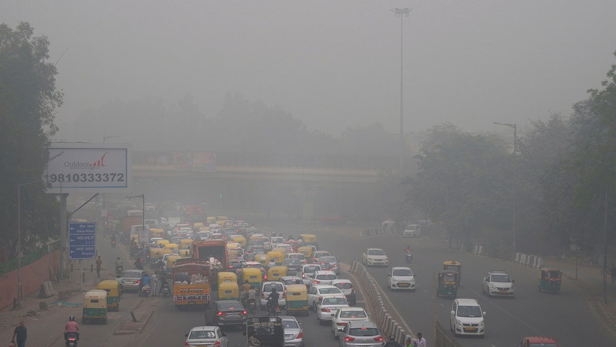 Authorities in New Delhi are restricting the use of private vehicles on the roads under an "odd-even" scheme based on license plates to control vehicular pollution. (AP Photo/Manish Swarup)