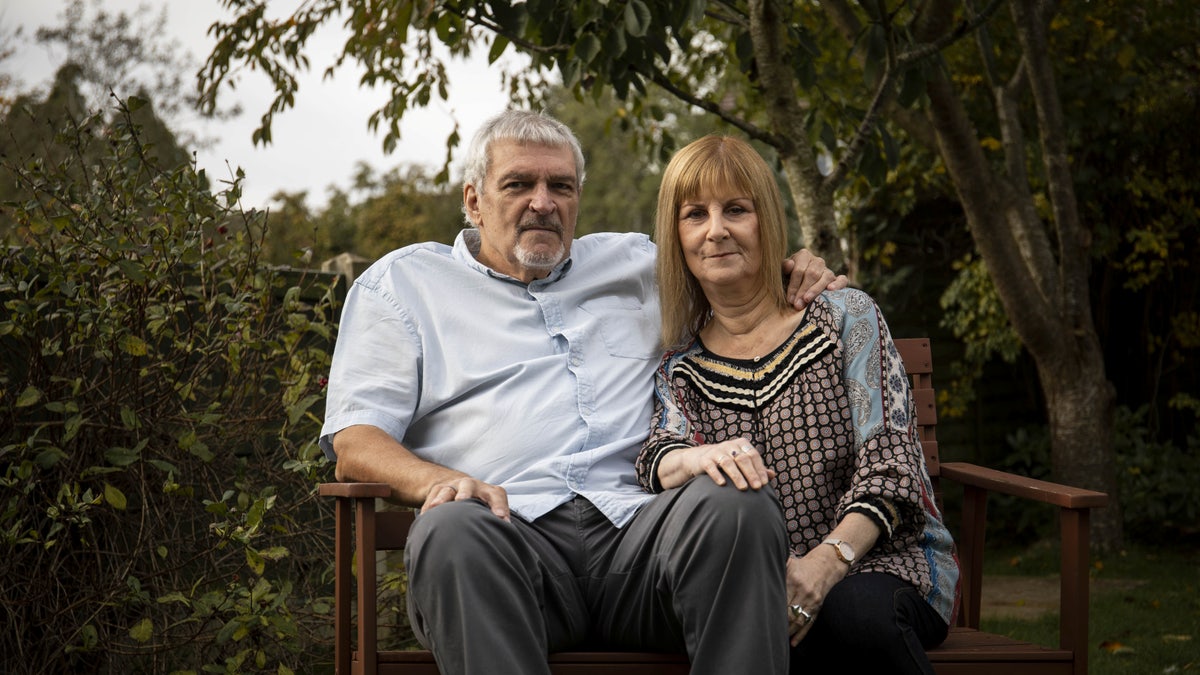 Shirley and her husband, Bob, at their home in Bristol. (SWNS)