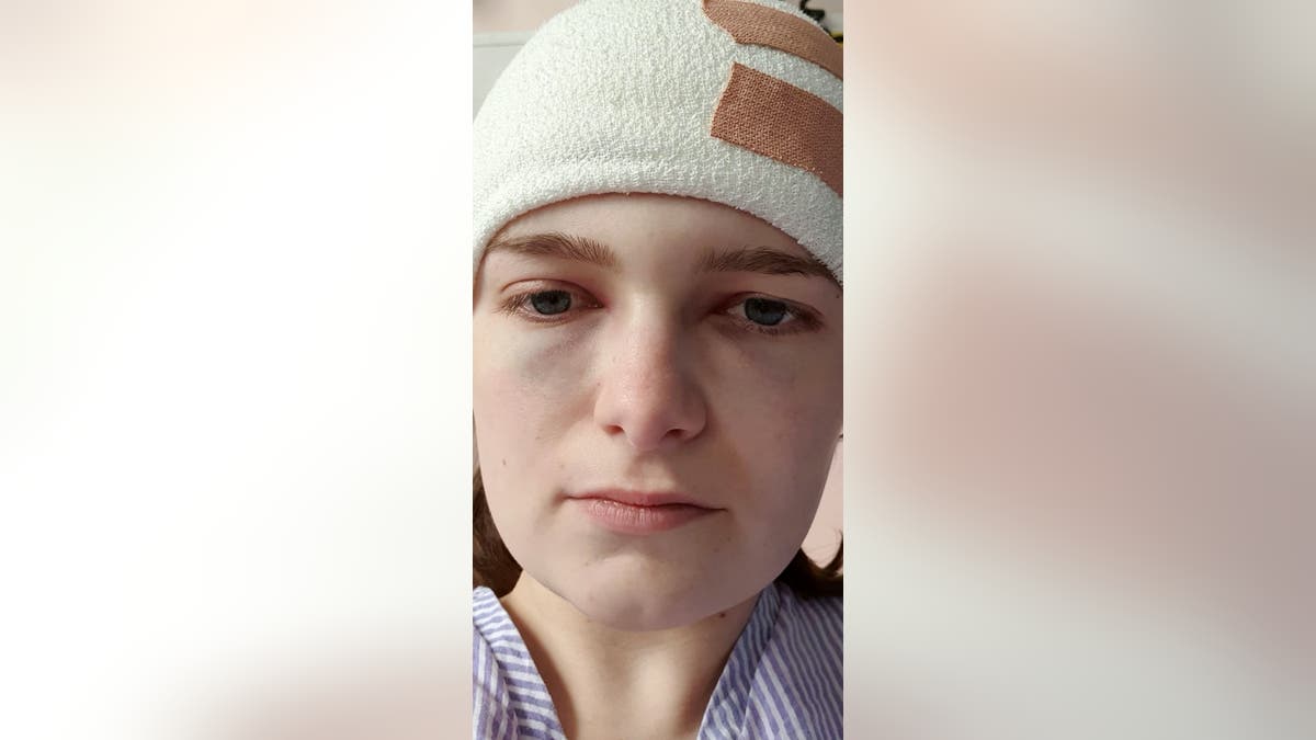 Steph Blake following surgery. (SWNS)