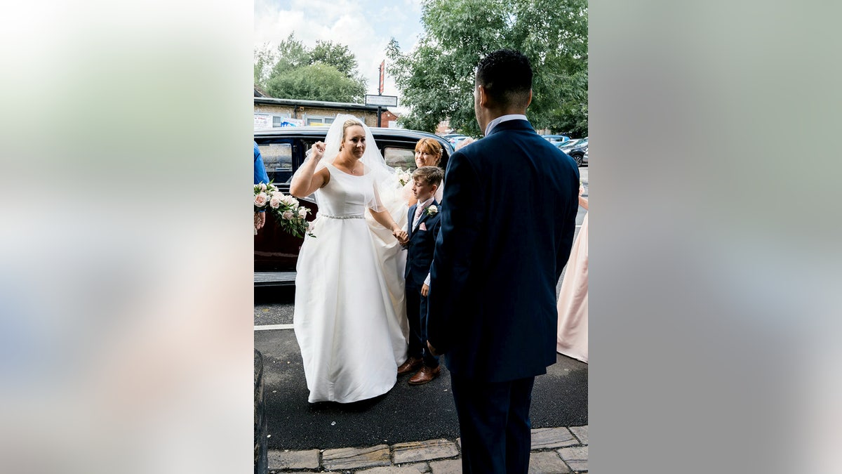 Emma Kitson on her wedding day.