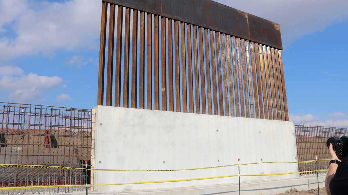 New border wall construction in Texas. (Adam Shaw/Fox News)