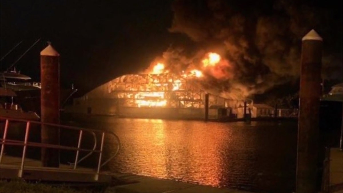 Two luxury yachts worth $24 million were destroyed in a fire at Fort Lauderdale marina early Saturday.