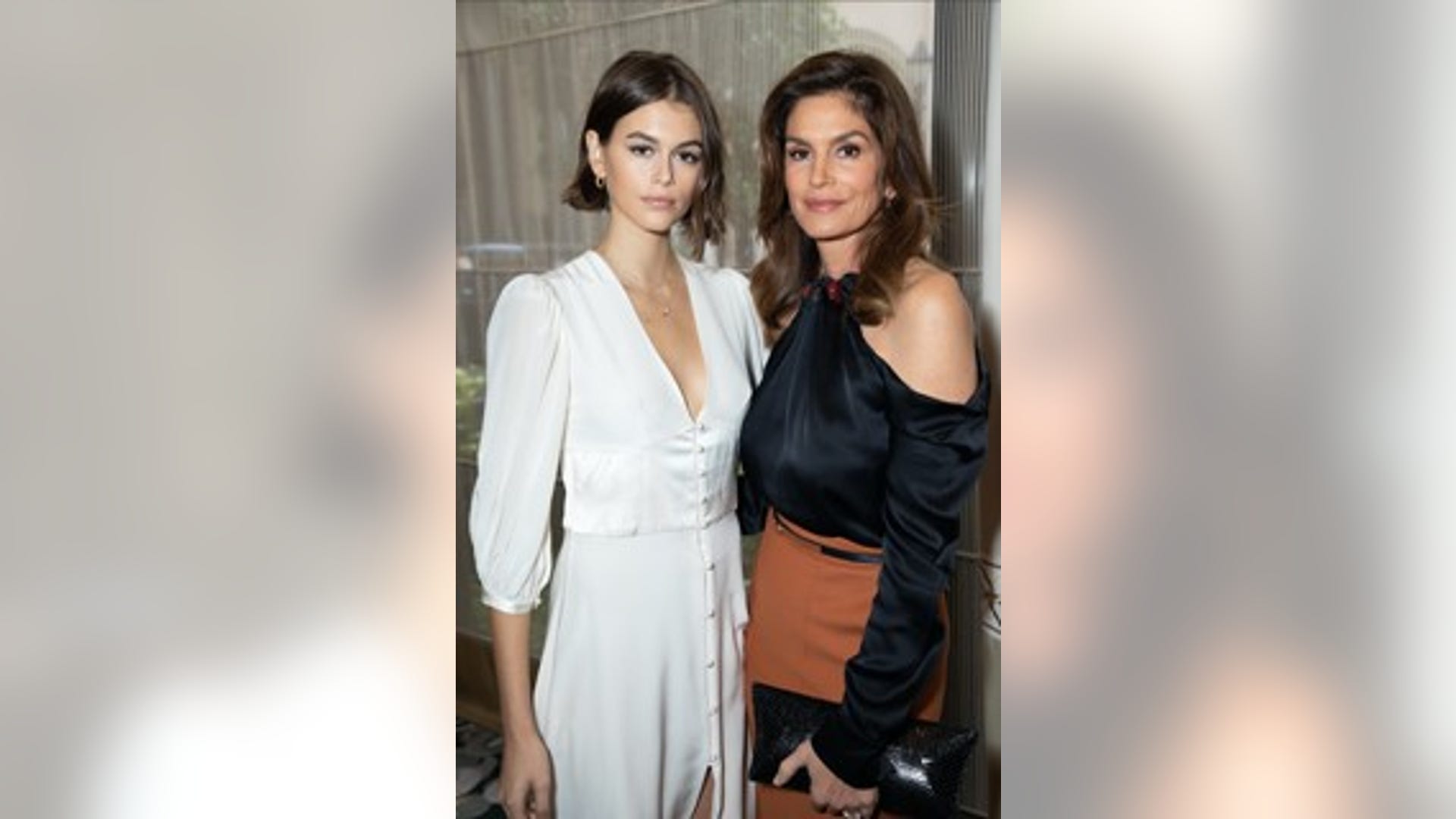 Model mavens! Kaia Gerber looked chic in a white ensemble as she presented her mom, Cindy Crawford, with her "Women of Achievement" Award at the Annual Women’s Guild Cedar Sinai Luncheon honoring Cindy Crawford and Elyse Walker to support the Women’s Guild Neurology Project on Wednesday, November 6, 2019 at The Beverly Wilshire Hotel in Beverly Hills, Calif.