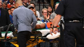 Boston Celtics Kemba Walker carried off court on stretcher after scary head-on collision with teammate