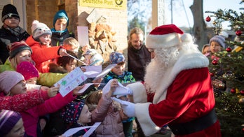 German Santa Claus is answering Christmas mail before the holiday