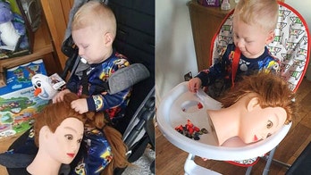 Toddler is obsessed with 'creepy' mannequin doll head, mom says
