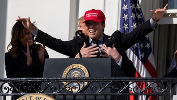 Washington Nationals' Kurt Suzuki says he wasn't expecting Trump hug