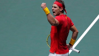 Nadal leads Spain to win over Russia in Davis Cup Finals