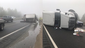 Idaho syrup spill on road draws jokes online: 'On my way with pancakes'