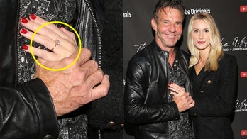 Dennis Quaid shows off Laura Savoie's engagement ring