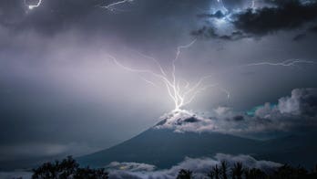 Stunning photo shows lightning bolt striking an erupting volcano in Guatemala