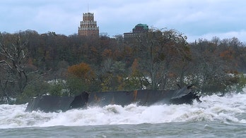 Historic iron scow moves for first time in 101 years, closer to Niagara Falls ledge