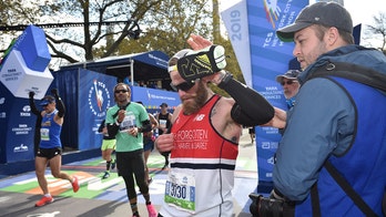 US Marine who crawled to finish at Boston Marathon stays on feet until the end at NYC Marathon