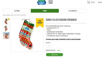 Hidden Valley releasing Ranch-filled stocking for holidays